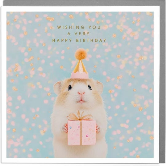 Ευχετήρια Κάρτα Φάκελο Wishing You A Very Happy Birthday Guinea Pig/15x15 Lola Desing