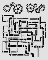 Thick Stencil Stamperia 20x25cm Gardens Time Σω...