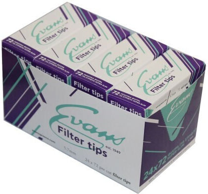 Evans Extra Slim 24 Филтърчета 72 Бройки
