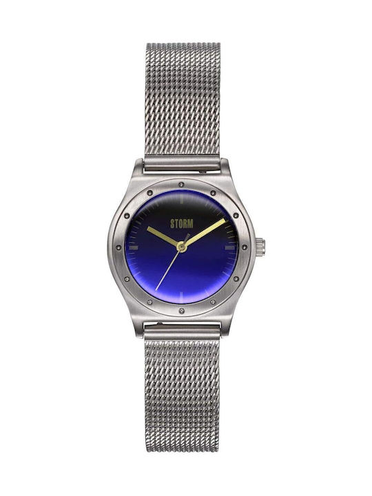 Storm Lazer Womens Watch 27mm Battery With Silver Metal Bracelet