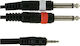 Gewa Basic Line Cable 2x 6.3mm male - 3.5mm male 1.5m 190.120
