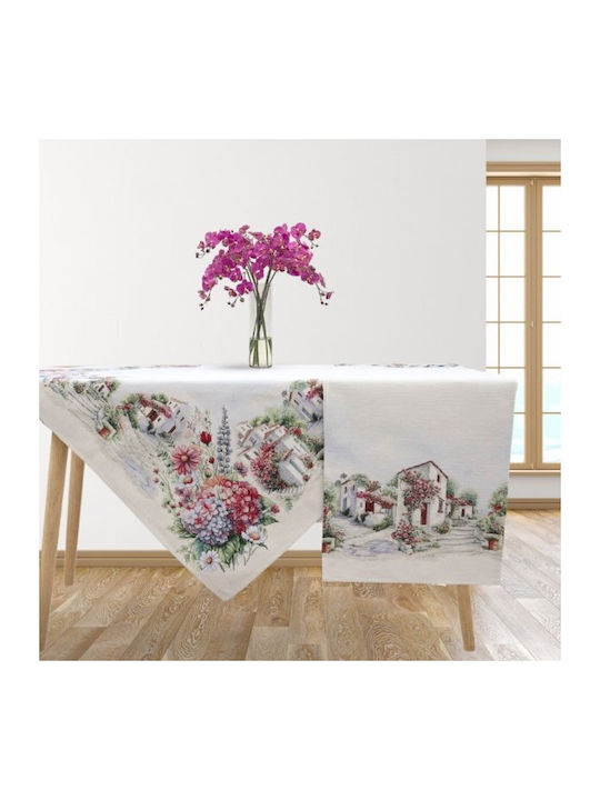 Dimeco Checkered Tablecloth Set 3 Pieces Fino Multicolour Napkins