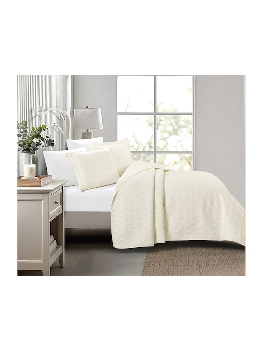 Liolios Home Glenda Κουβερλί Υπέρδιπλο Cream 22...