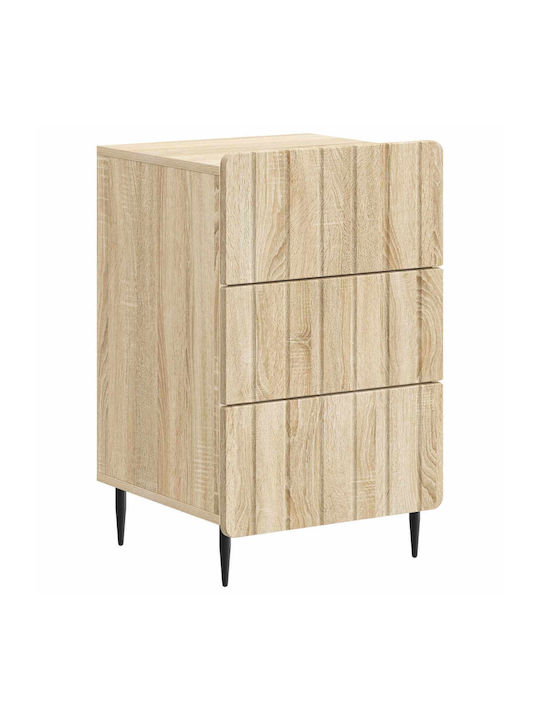 Нощно Шкафче Дървено Бежово 43x41x68см