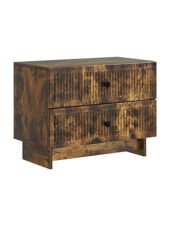 Wooden Beige Bedside Table 62x34.5x47.5cm