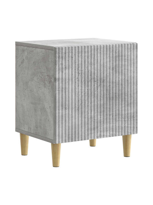 Wooden Bedside Table Gray 43x34.5x50cm