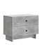 Gray Wooden Bedside Table 62x34.5x47.5cm