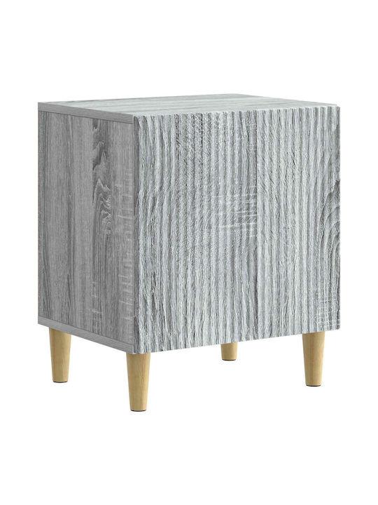 Wooden Bedside Table Gray 43x34.5x50cm
