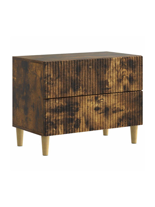 Wooden Brown Bedside Table 62x34.5x48cm