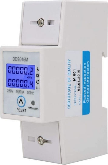 Contor Monofazat de Energie Electrică Sina Sinotimer Kwh Dds015m 230v Afișaj Digital Led