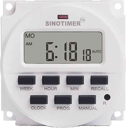 Дигитален Релеен Таймер Sinotimer Програмируем Превключвател Таймер 230v 16a Tm618n-2