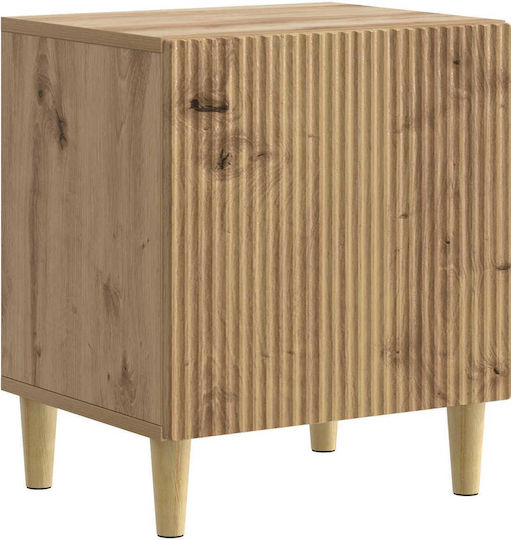 Нощно Шкафче Дървено Кафяво 43x34.5x50см