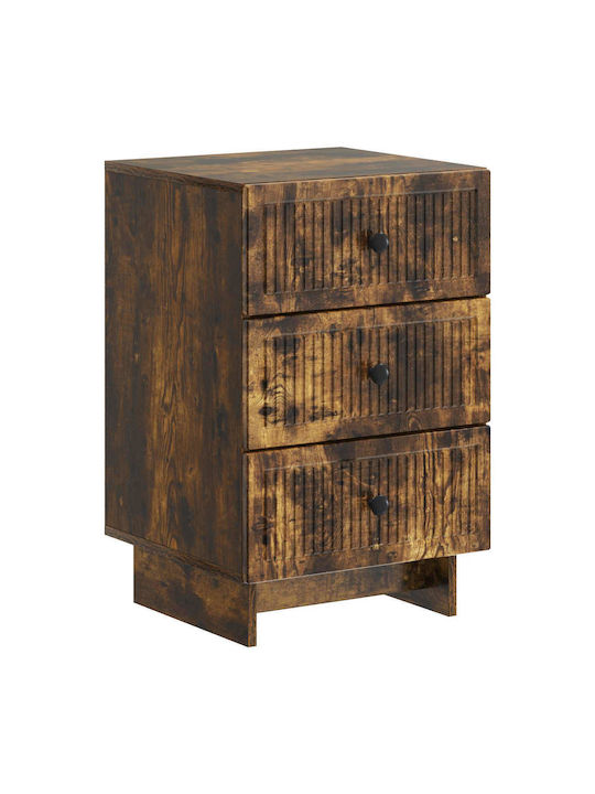 Black Wooden Bedside Table 43x41x66.5cm