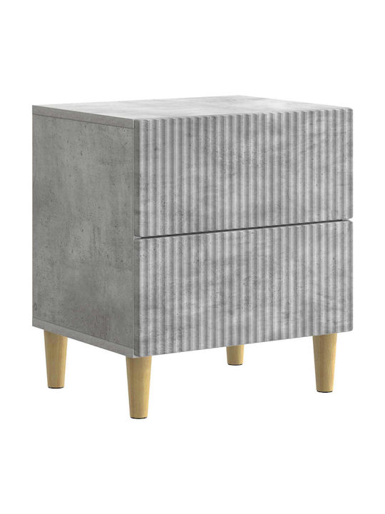 Wooden Bedside Table Gray 43x34.5x48cm
