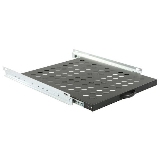 Плъзгащ Рафт Mirsan Mr.hrk60.01 Server Cabinet 482 X 345 X 45 Mm D=600 Mm Вентилиран 4-точково Монтиране 30 Кг Товар Черен