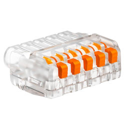 Quick Connect 5 Pole Lever Wire Connection Strip 61 525 Fl Flexible & Solid Conductors 0.2-2.5mm² 24a 50 Pieces Quick Connect 5 Pole Lever Wire Connection Strip 61 525 Fl Flexible & Solid Conductors 0.2-2.5mm² 24a 50 Pieces