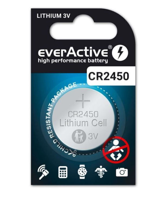 Cr 2450 Lithium Everactiv Battery 5 Pcs