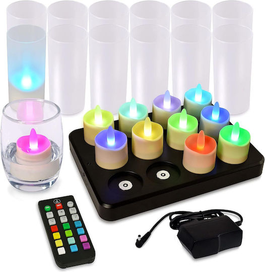 LED RGB Dekorative Tischlampen Wachs-Politur 12τεμχ LED RGB Dekorative Tischlampen Wachs-Politur 12τεμχ