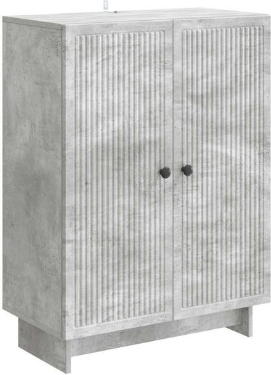 Bufet din Lemn și Metal Gri Beton 66x34.5x90cm