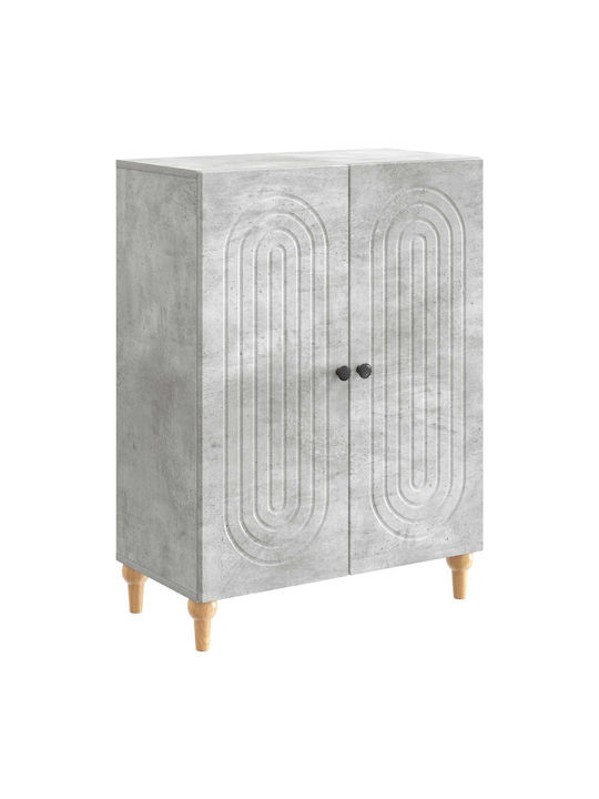 Μπουφές Ξύλινος Γκρι Σκυροδέματος 66x34.5x90cm