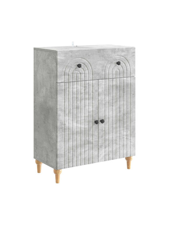 Wooden Sideboard with Drawers Concrete Gray 66x...