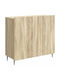 Sideboard aus Holz & Metall Sonoma Eiche 89x34.5x82cm