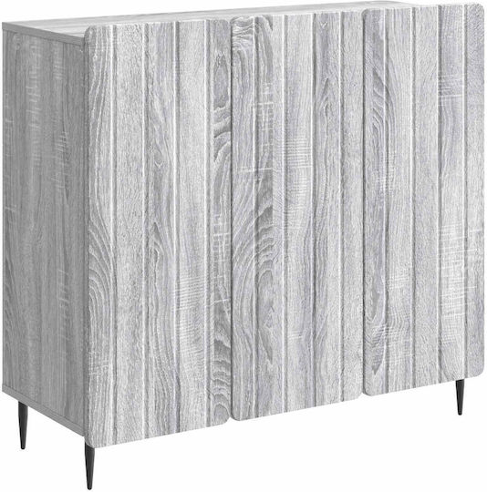 Bufet din Lemn și Metal Gri Sonoma 89x34.5x82cm