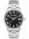 Paul Lorens Womens Battery Watch With Black Metal Bracelet