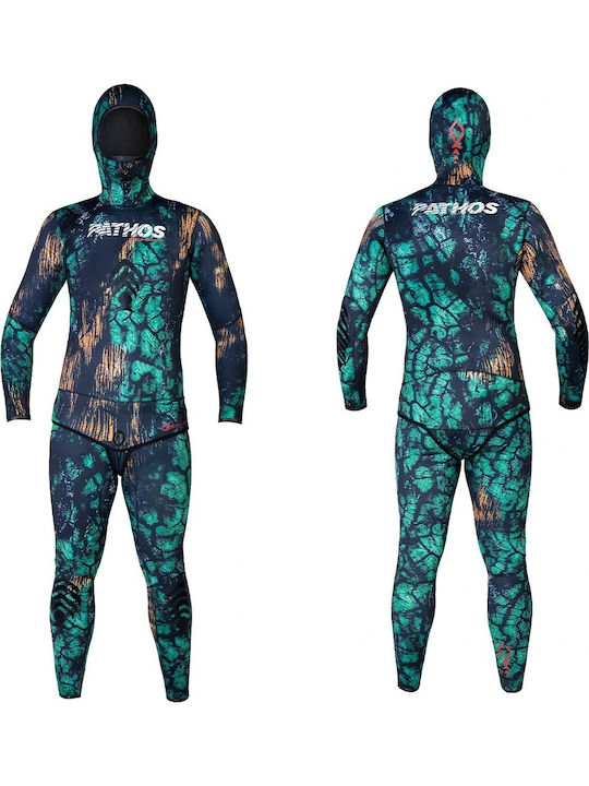 Pathos Ultra Camu Shaved Diving Jacket for Spearfishing Camouflage Light Blue 3mm