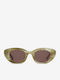 Projekt Produkt Women's Sunglasses with Green Horn-Rimmed Frame 476351