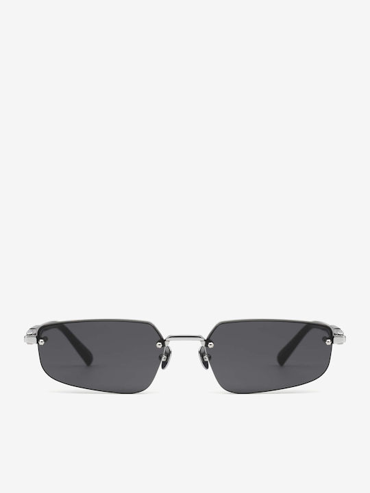Projekt Produkt Unisex Sunglasses with Silver Metallic Frame and Mirror Lens 476429