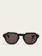 Zeus & Dione Unisex Sonnenbrillen mit Schwarzem Horn umrandetem Rahmen 501702