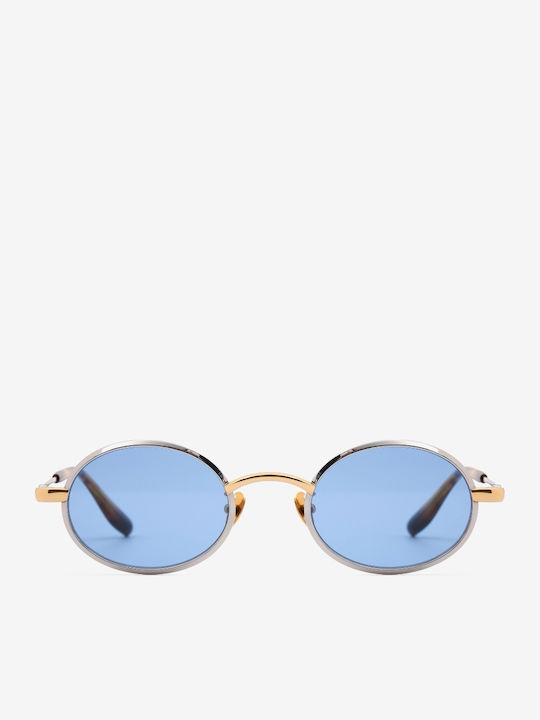 Projekt Produkt Men's Sunglasses with Brown Tartaruga Metallic Frame and Mirror Lens 476451