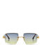 Am Eyewear Herren Sonnenbrillen mit Gold Metallrahmen und Verlaufsfarbe Gläser 501797