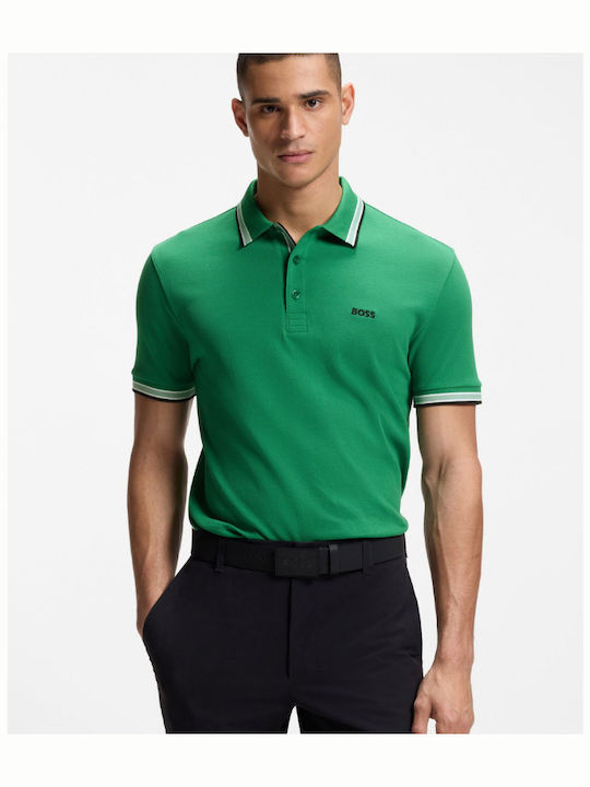 Boss Logo Polo Μπλούζα Κοντομάνικη Green