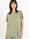 Women's Short Sleeve Blouse Light Green