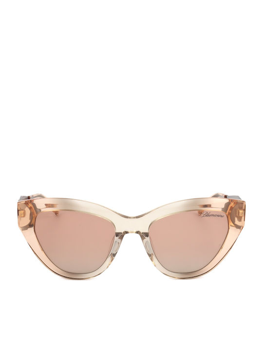 Blumarine Women Sunglasses With Beige Frame SBM828 02G8