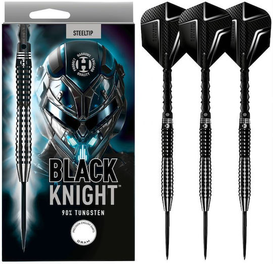 Harrows Schwarzer Ritter 90% Steeltip Darts Schwarz