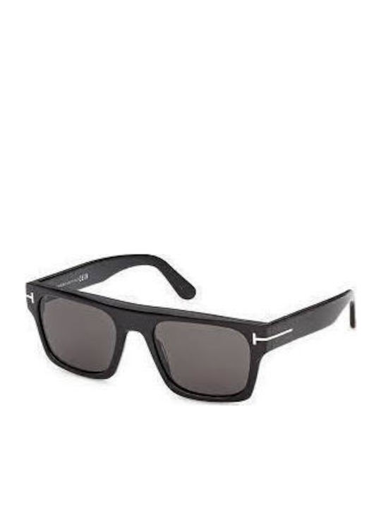 Tom Ford Men's Sunglasses with Black Horn-Rimmed Frame and Grey Gradient Lenses FT1337 01A