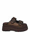 Women's Flat Sandals Flatforms Brown
