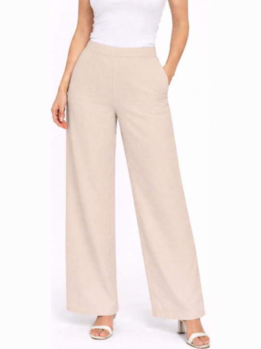 Women's Pantaloons in Regular Fit Beige SS-J172550-5A-26TR-Beige