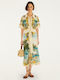 Summer Midi Shirt Dress Beige