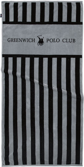 Greenwich Polo Club Cotton Beach Towel Gray 90x180cm