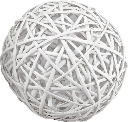 Hochzeitsgeschenkmaterialien Ball Aus Bast Korb Weiß 25cm 0130.17042/20355