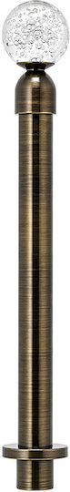 Extendable Metallic Single Curtain Pole Φ16mm 70-120cm Antique