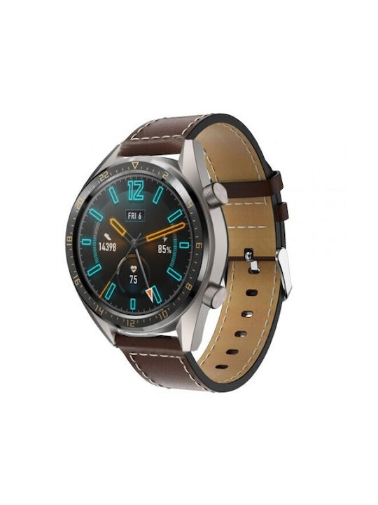 Leather Strap Xiaomi Watch S4 47mm Dark Brown