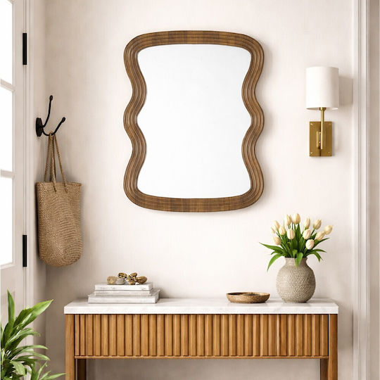 Next Wall Mirror with Beige Wooden Frame 60x80cm