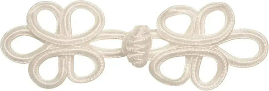 Decorative Fastener Pasmanteri Cord Ecru Size 8cm x 3cm 1 Piece