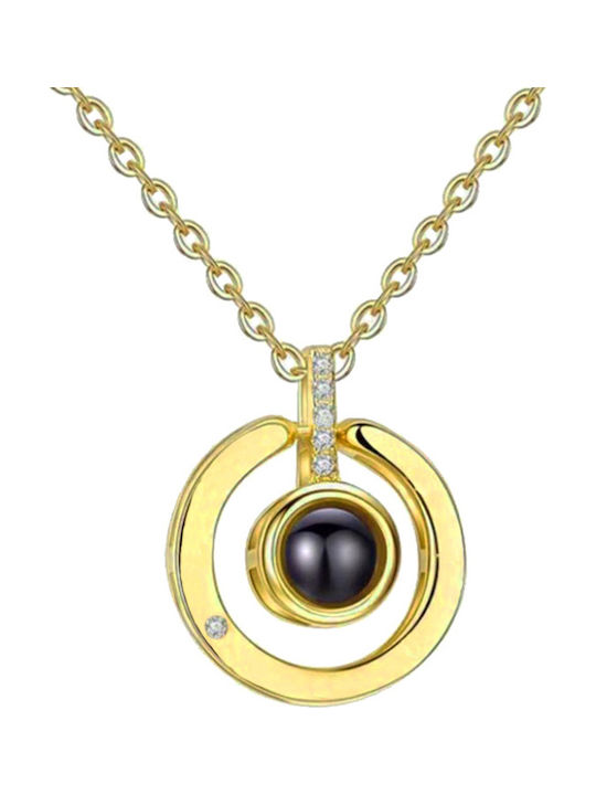 Theodora's Jewellery Necklace From Gold Plated Steel Jt-K01026-Gold