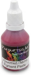 El Greco Χρωστική Πάστα Rot Carmin 25ml Flüssiges Glas Pulver Porzellan Gips Zement